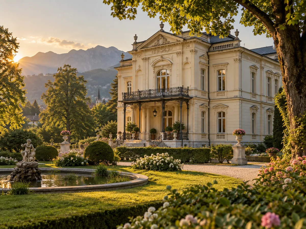 Die Kaiservilla in Bad Ischl mit ihrem gepflegten Garten
